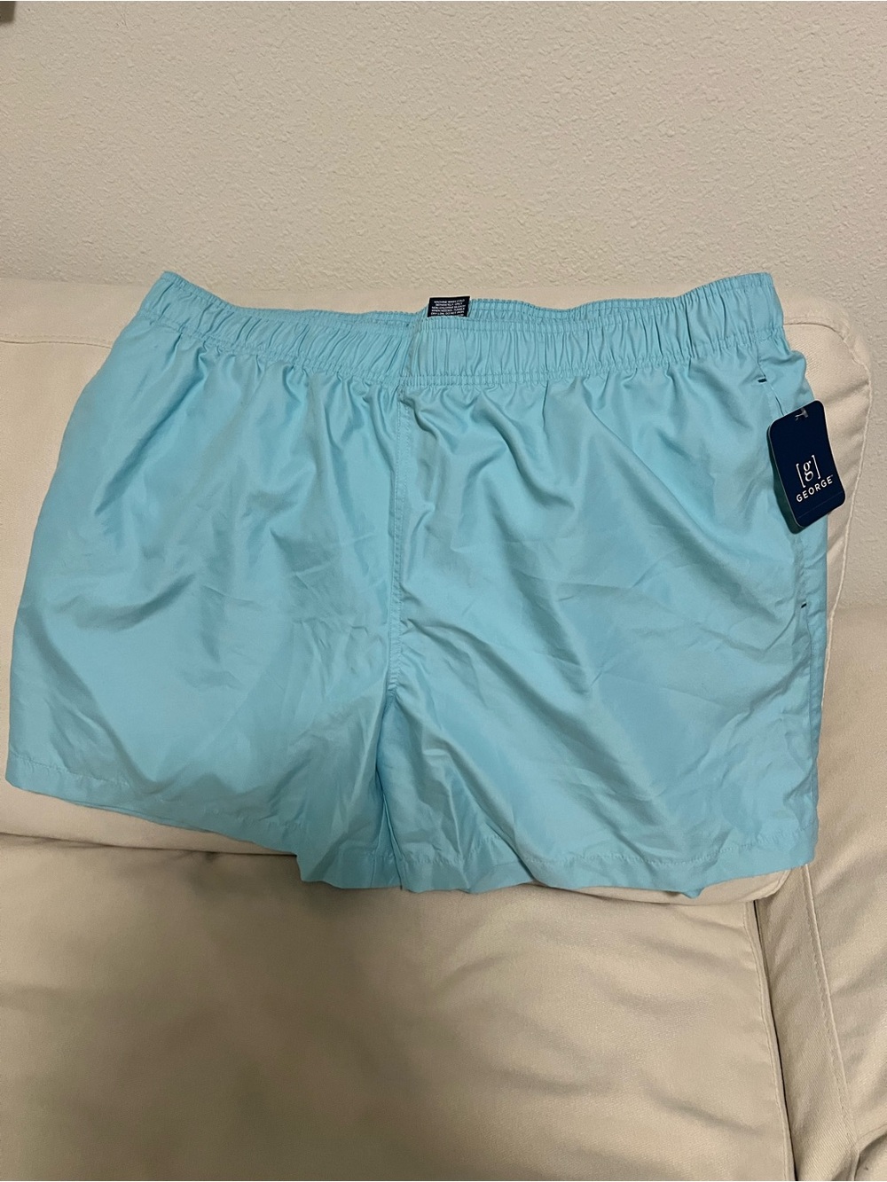 George Men's Aqua Swim Trunks